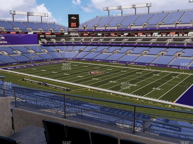 Seating view for M&T Bank Stadium Section 222