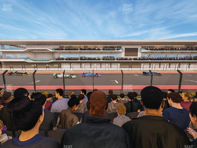 Seating view for Circuit of The Americas Section Main Grandstand Lower Level 106