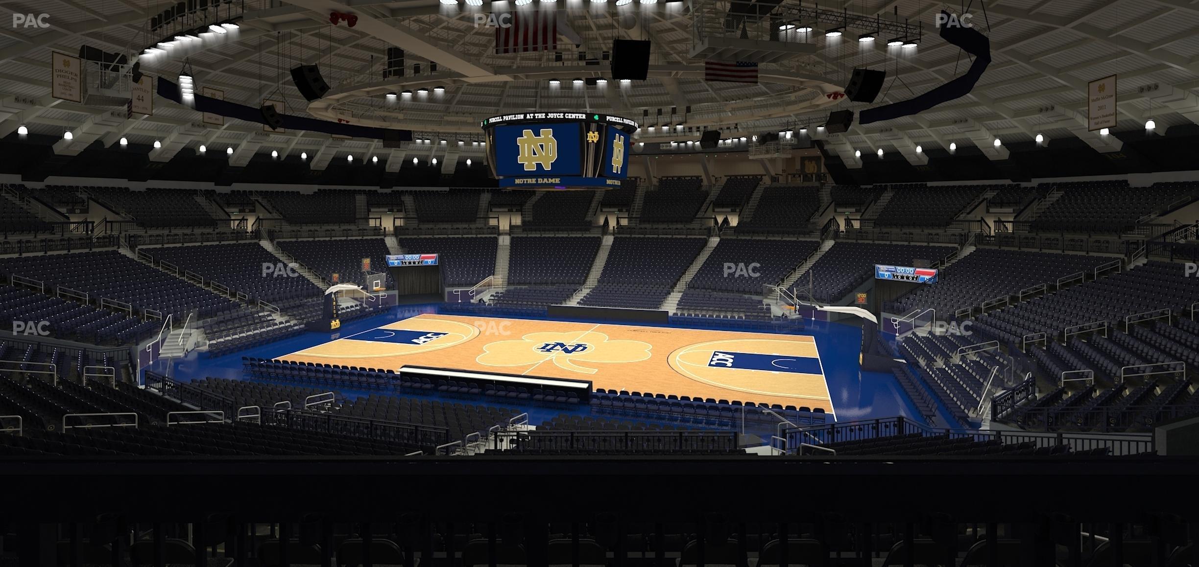 Seating view for Purcell Pavilion at the Joyce Center Section 109