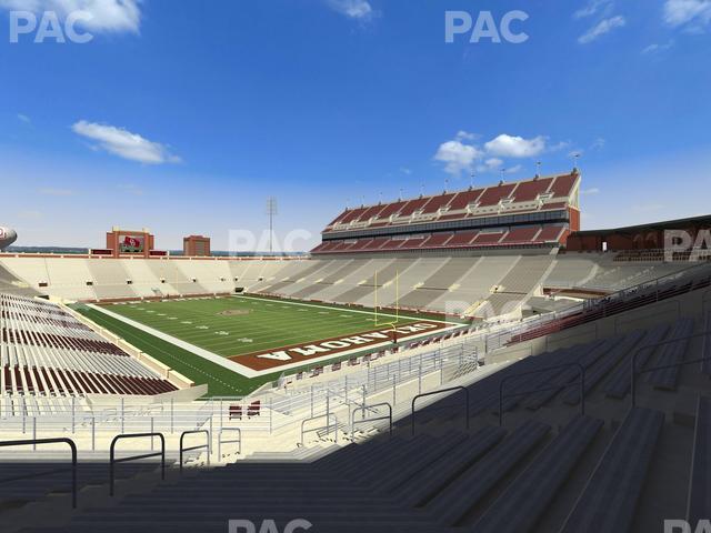 Seating view for Gaylord Family Oklahoma Memorial Stadium Section 48