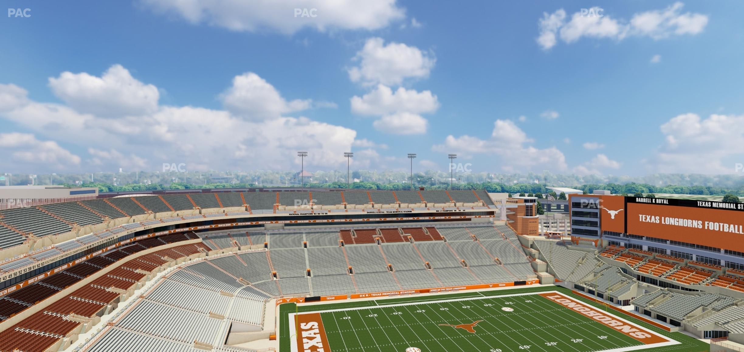 Seating view for Darrell K Royal - Texas Memorial Stadium Section 108