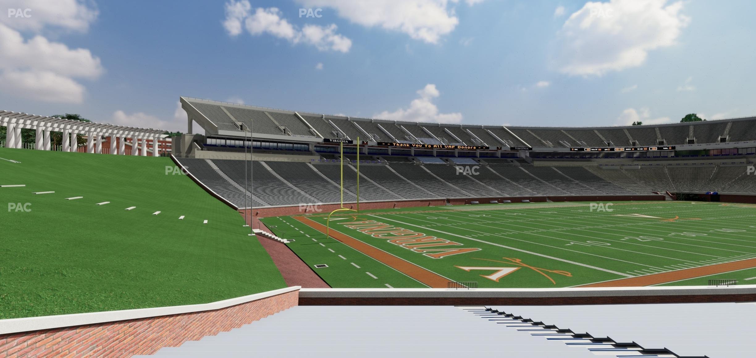 Seating view for Scott Stadium Section 131