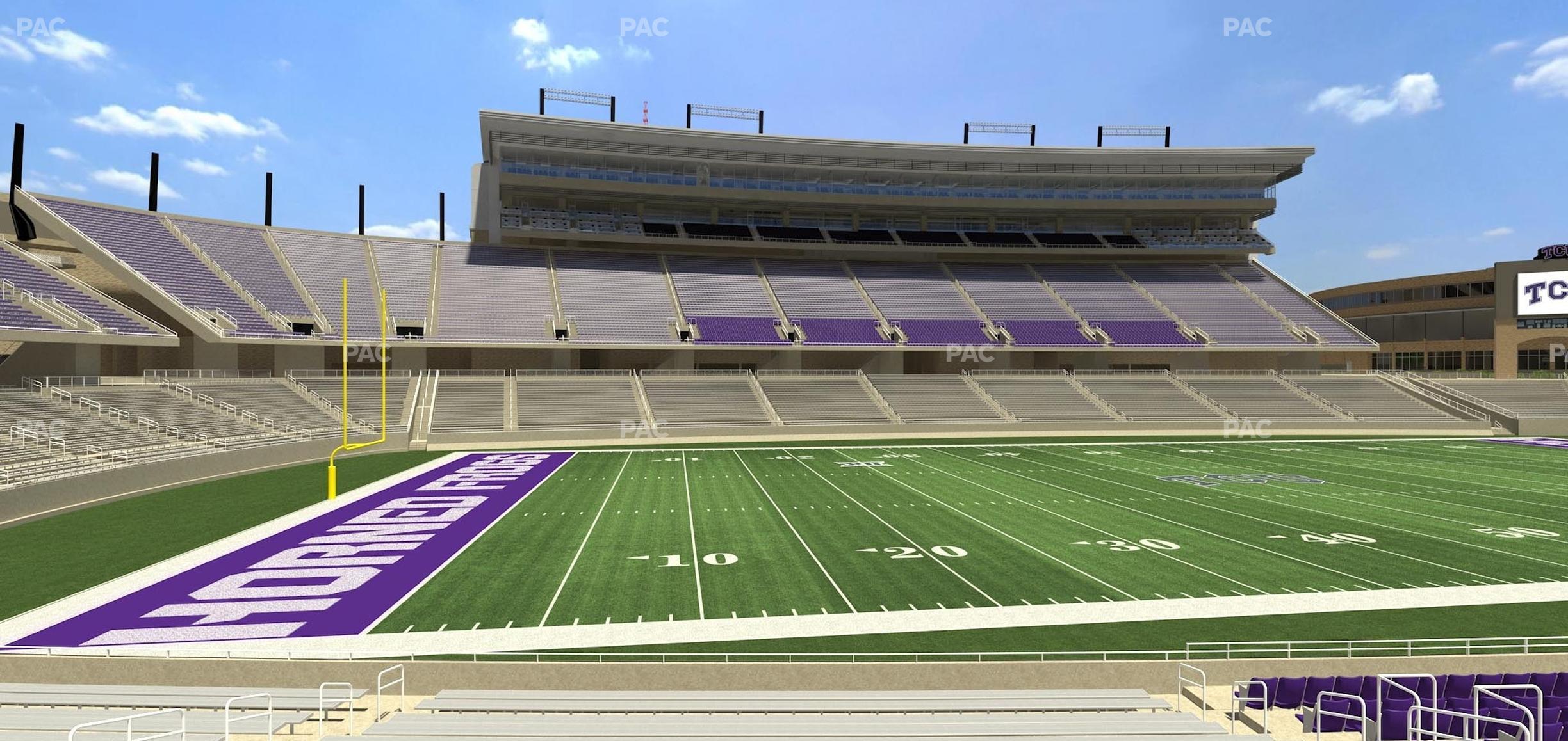 Seating view for Amon G. Carter Stadium Section 107