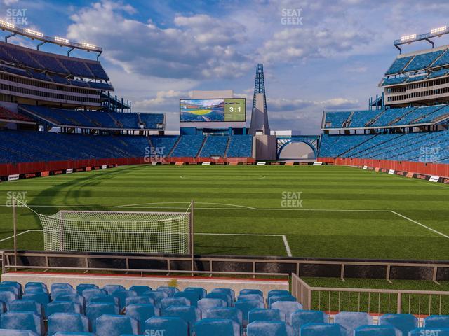 Seating view for Gillette Stadium Section Optum Field Lounge