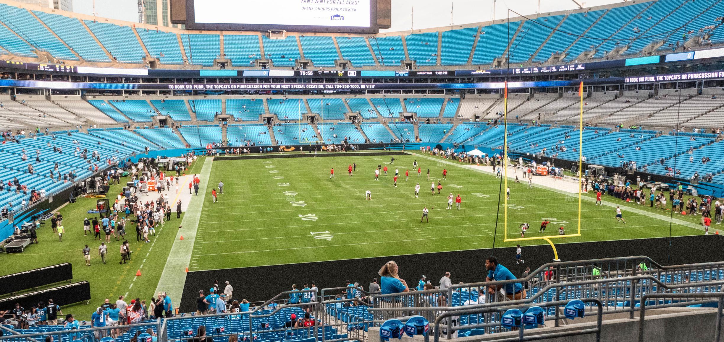 Seating view for Bank of America Stadium Section 203