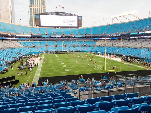 Seating view for Bank of America Stadium Section 203