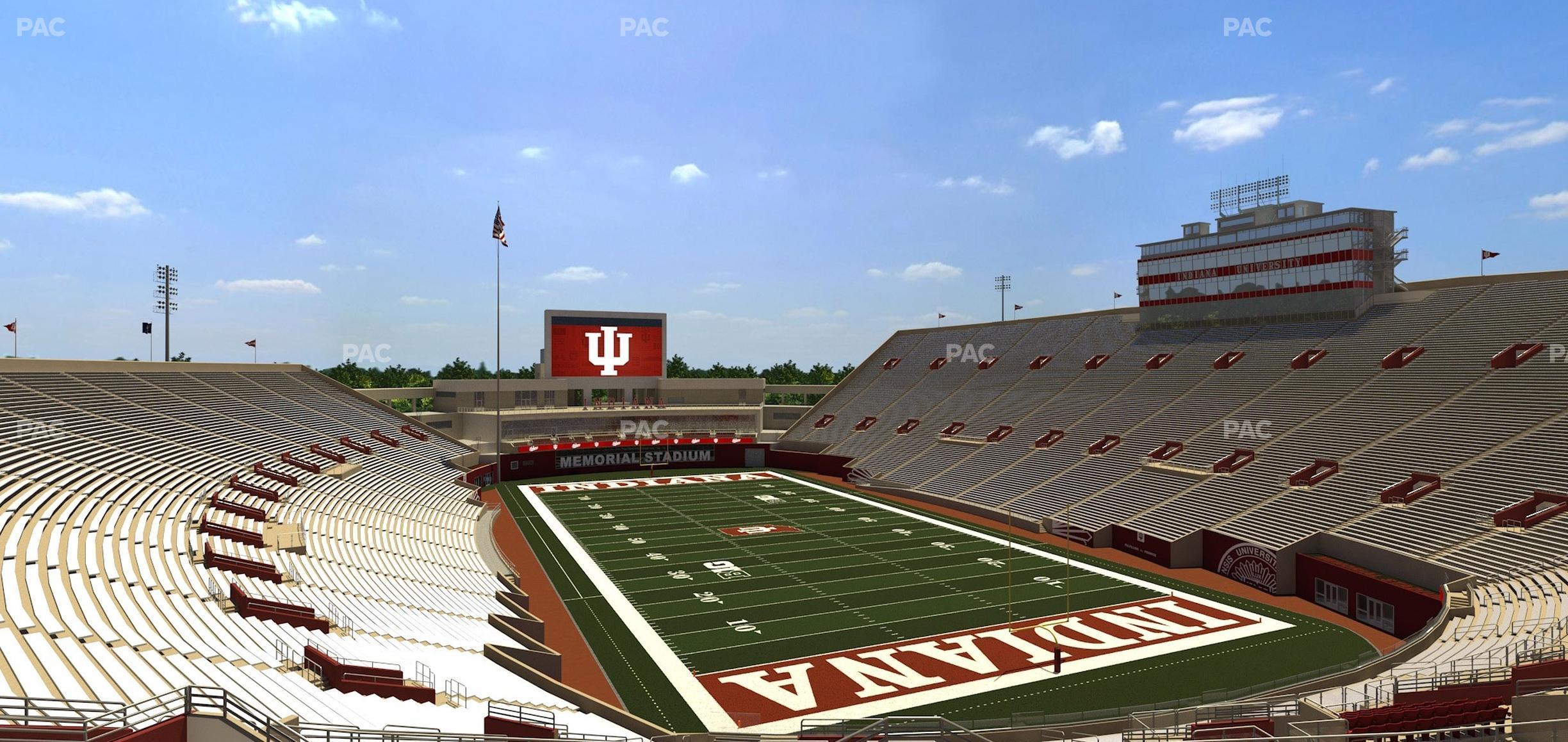 Seating view for Memorial Stadium - Indiana Section 19