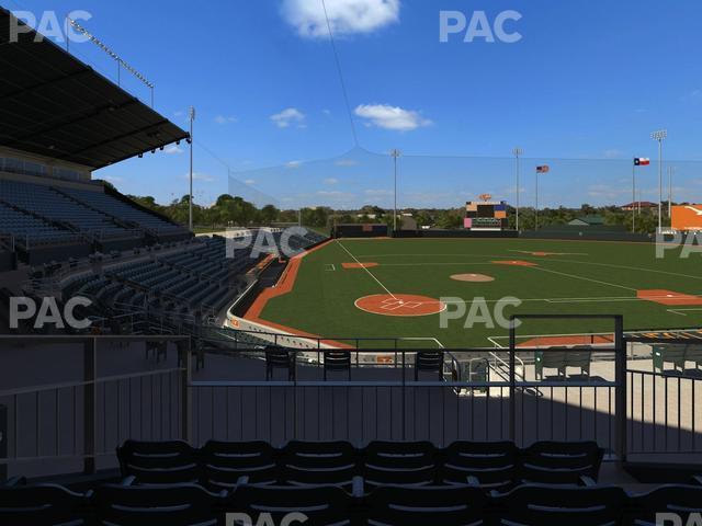 Seating view for UFCU Disch-Falk Field Section 104