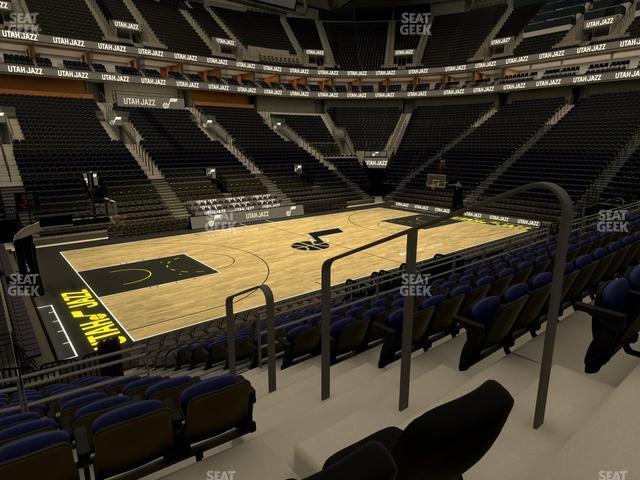 Seating view for Delta Center Section Corner Suite 20 A