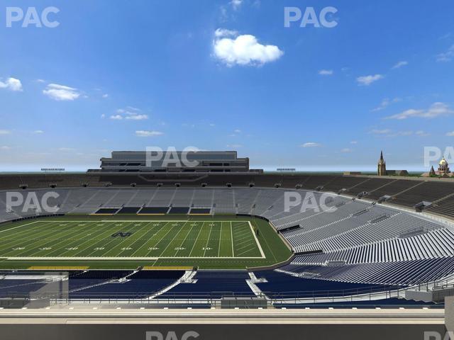 Seating view for Notre Dame Stadium Section Corbett Club 705