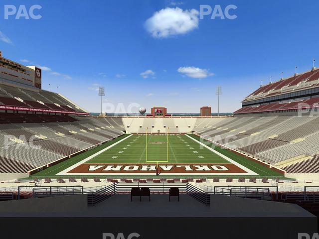 Seating view for Gaylord Family Oklahoma Memorial Stadium Section 44