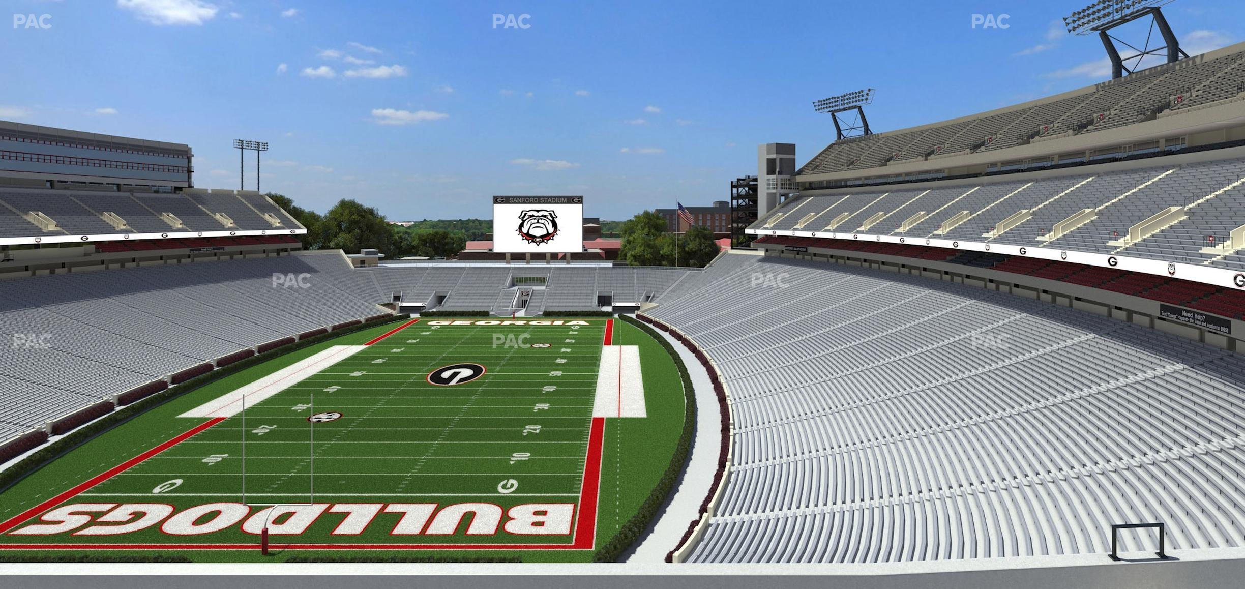 Seating view for Sanford Stadium Section 317