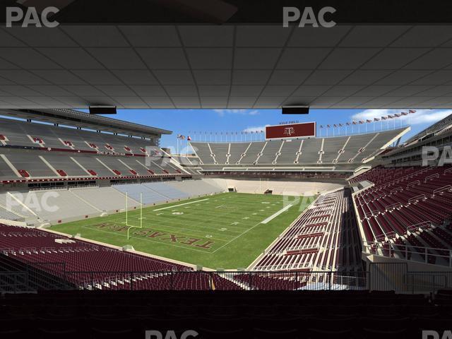 Seating view for Kyle Field Section Zone Club 2