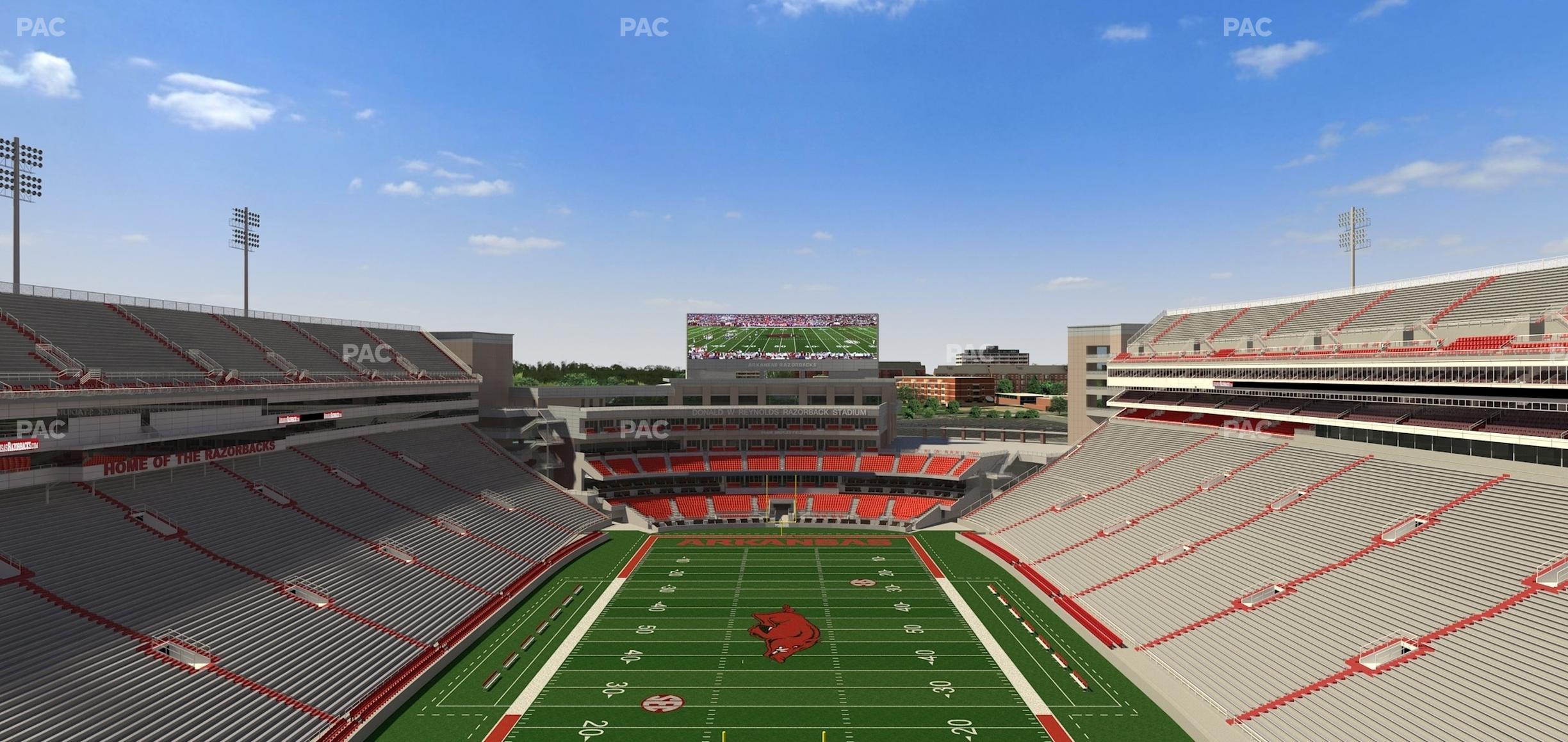 Seating view for Razorback Stadium Section 534