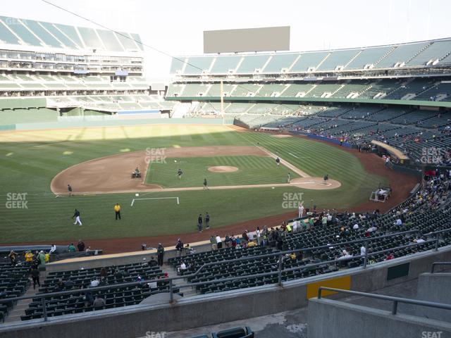 Seating view for Oakland Coliseum Section 222