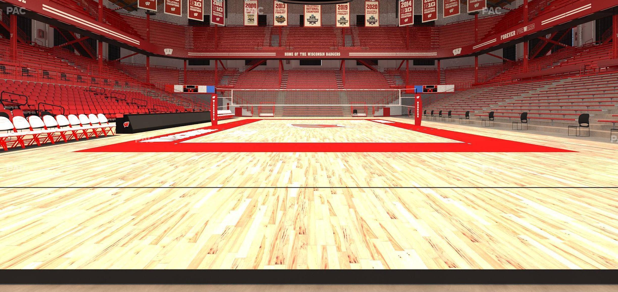 Seating view for Wisconsin Field House Section Wc A