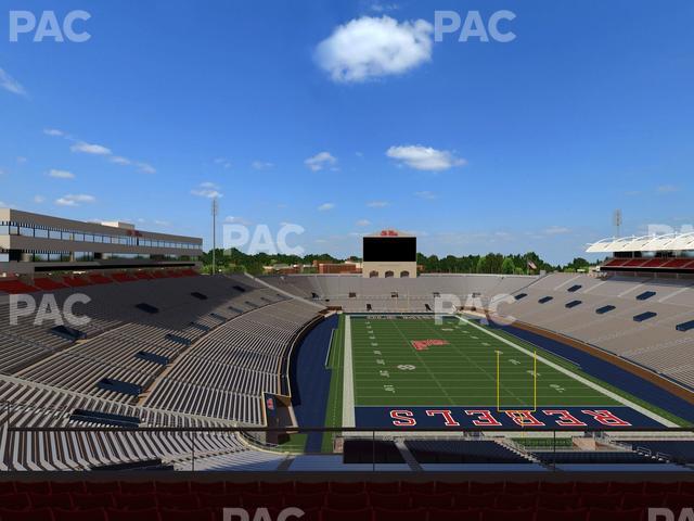 Seating view for Vaught Hemingway Stadium Section South Zone Club 114