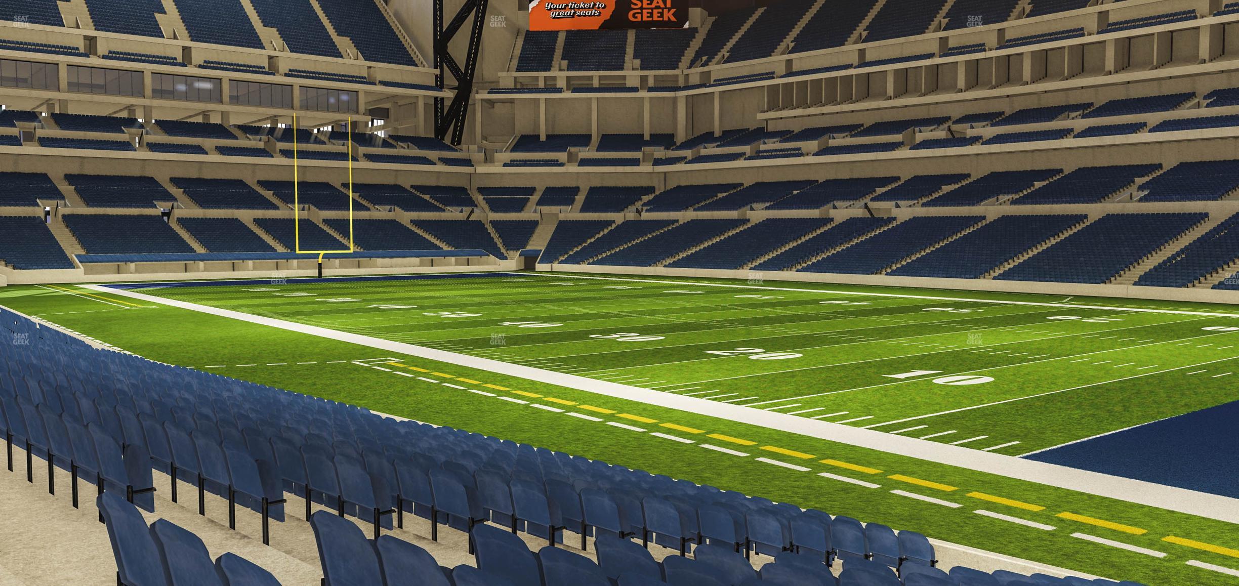 Seating view for Lucas Oil Stadium Section 108