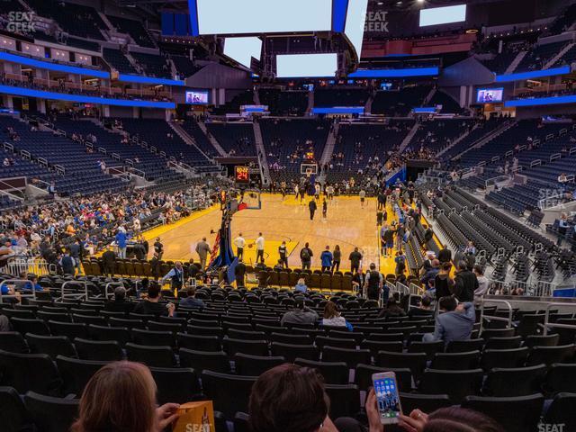 Seating view for Chase Center Section 109