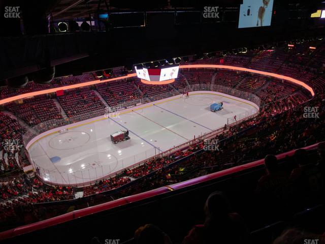 Seating view for Scotiabank Saddledome Section Press Level 18