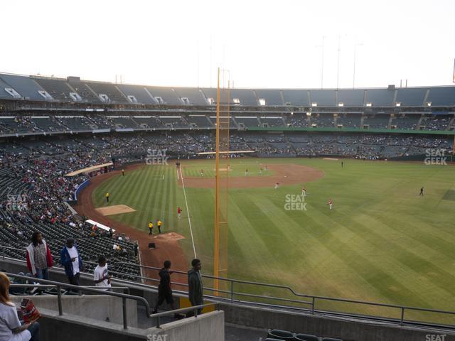 Seating view for Oakland Coliseum Section 203