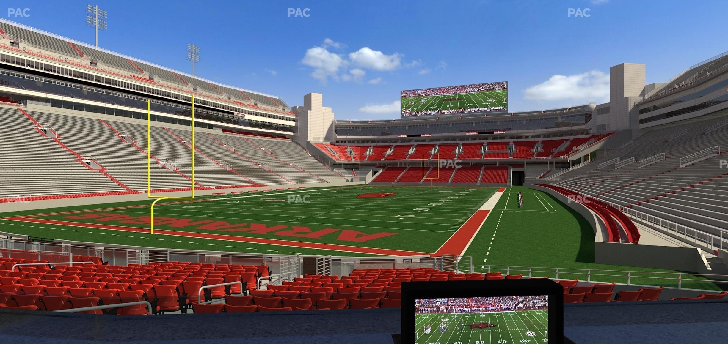 Seating view for Razorback Stadium Section Loge 25