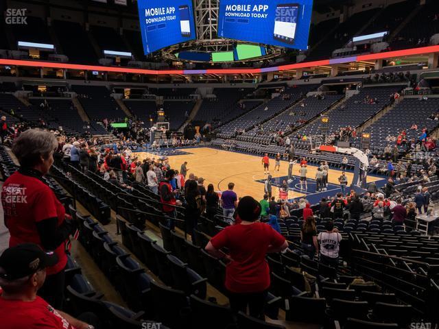 Seating view for Target Center Section 126