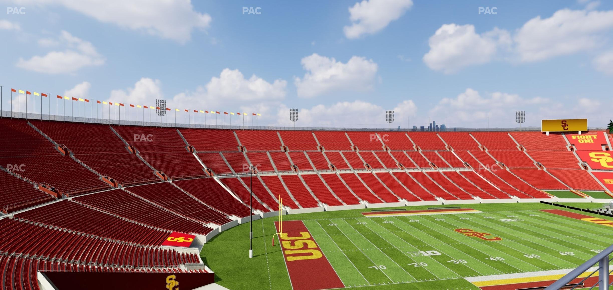 Seating view for Los Angeles Memorial Coliseum Section Deck 438