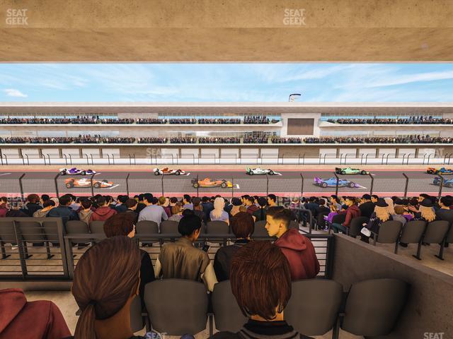 Seating view for Circuit of The Americas Section Main Grandstand Mezzanine 15 B