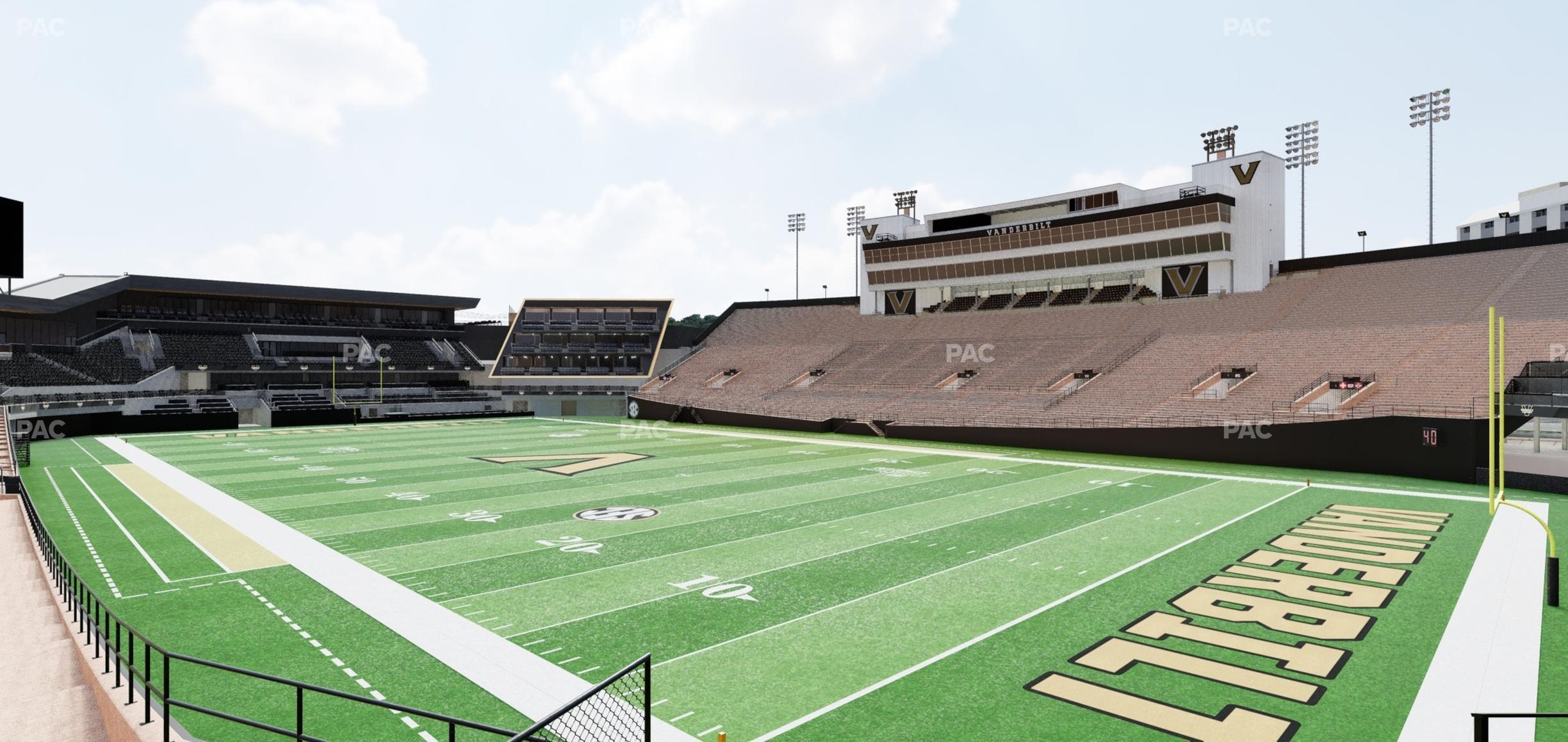 Seating view for FirstBank Stadium Section North Endzone Terrace Sro E