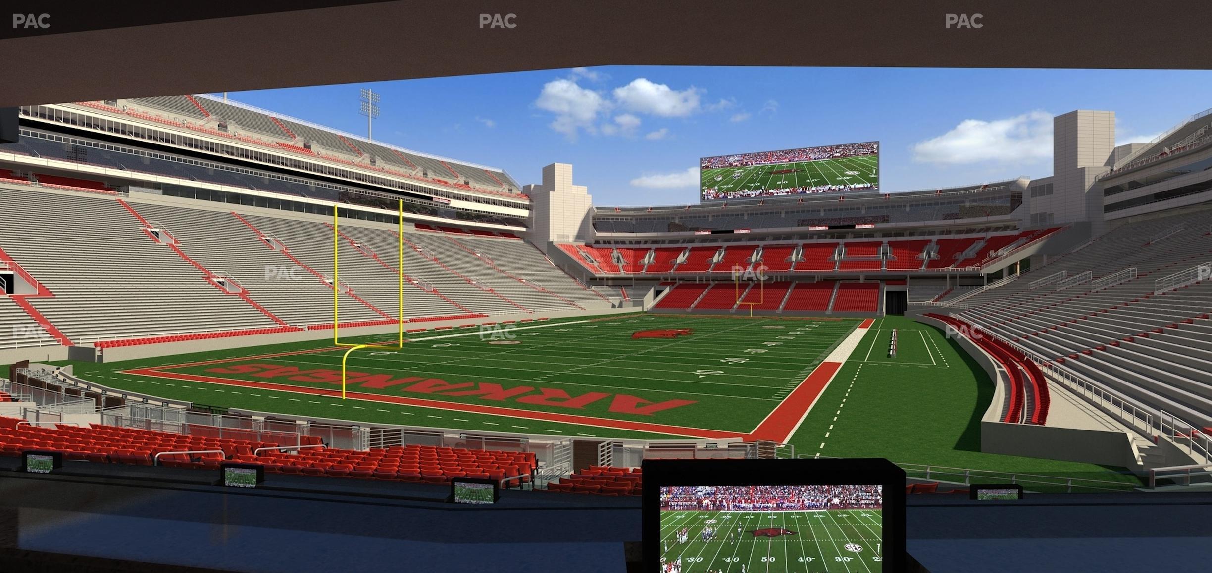 Seating view for Razorback Stadium Section Loge 36