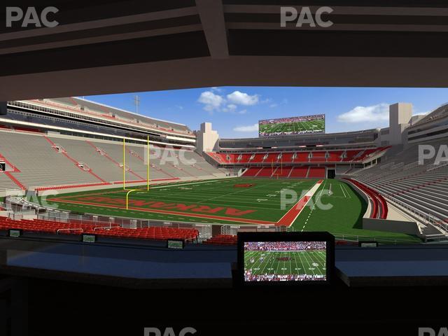 Seating view for Razorback Stadium Section Loge 36