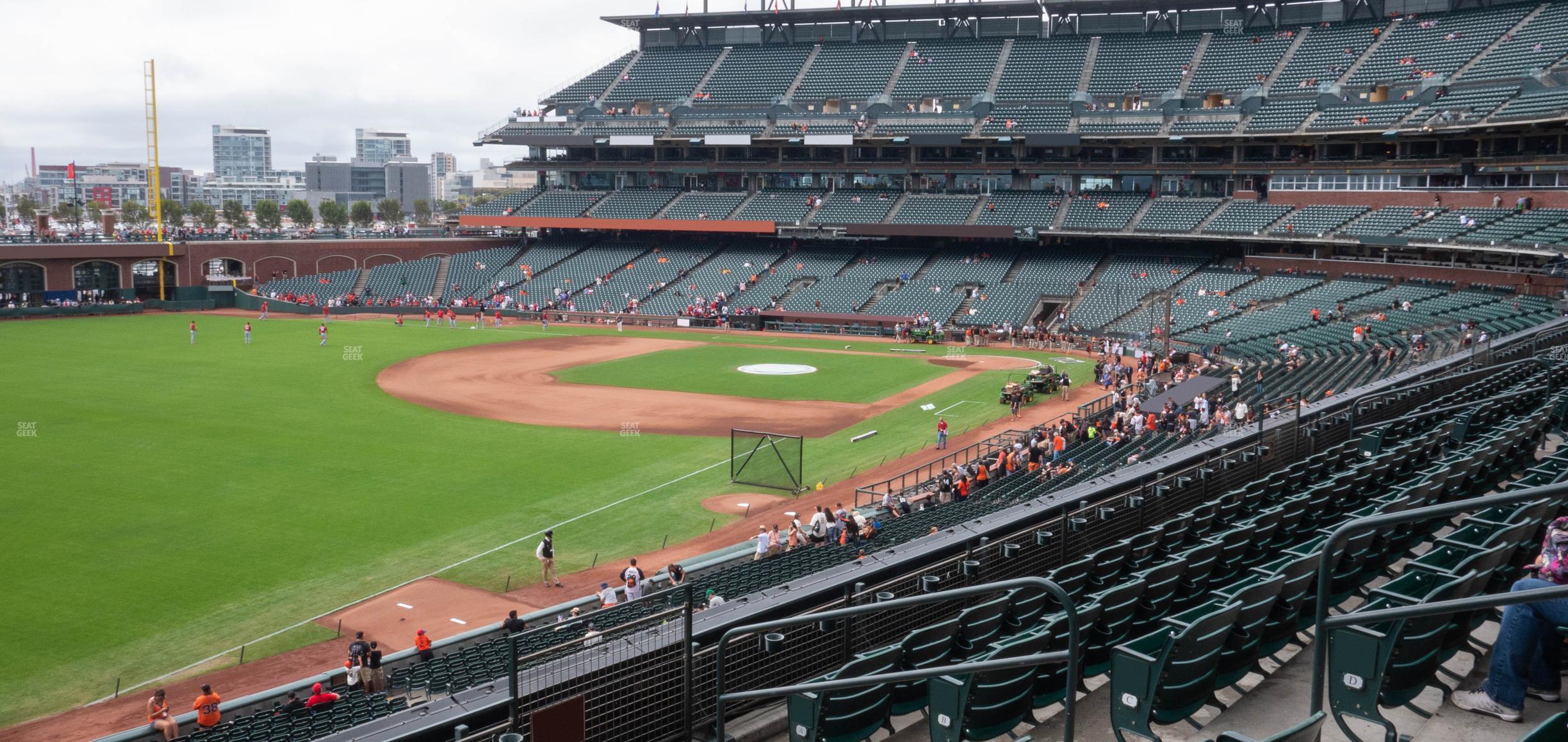 Seating view for Oracle Park Section Club Level 231