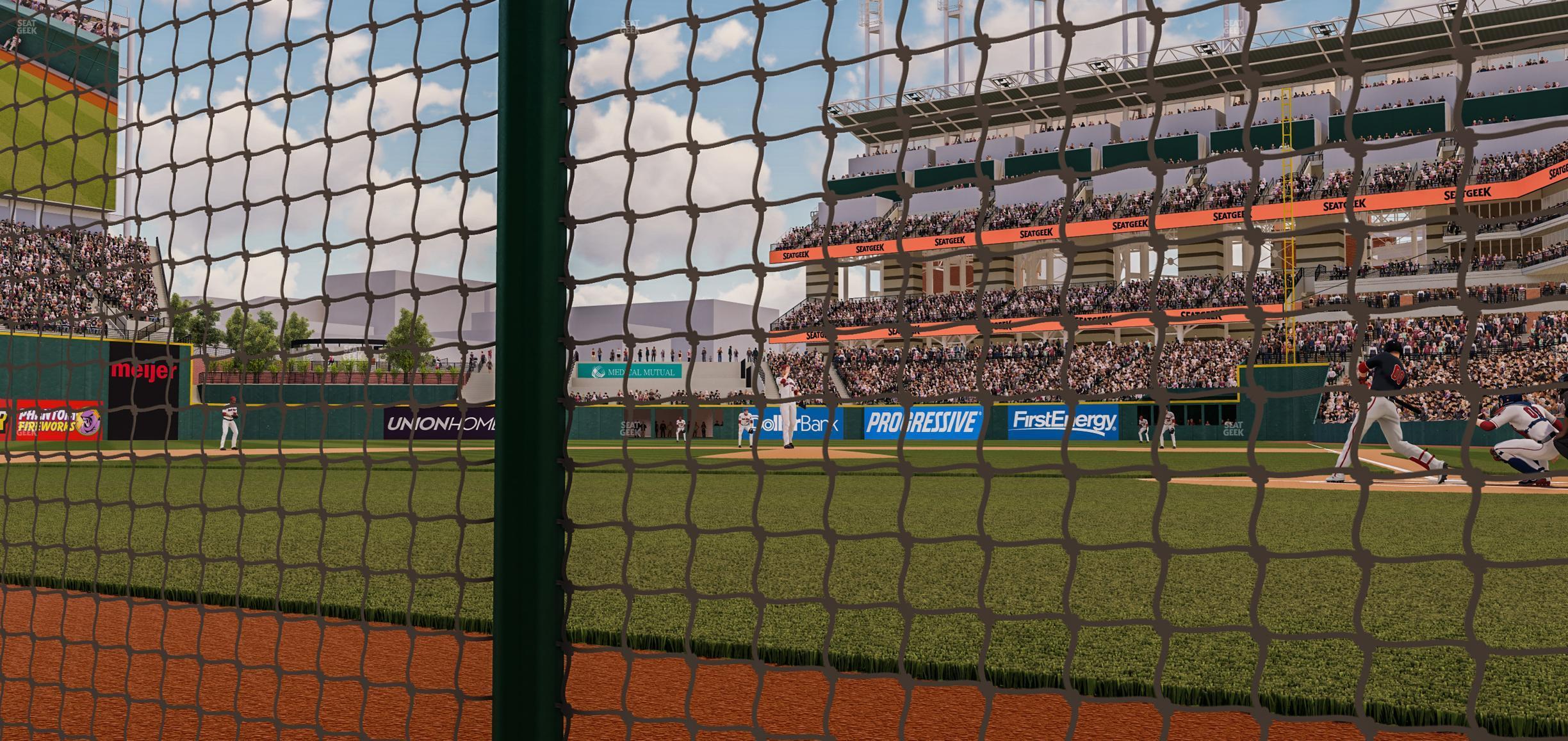 Seating view for Progressive Field Section Dugout Suite 9