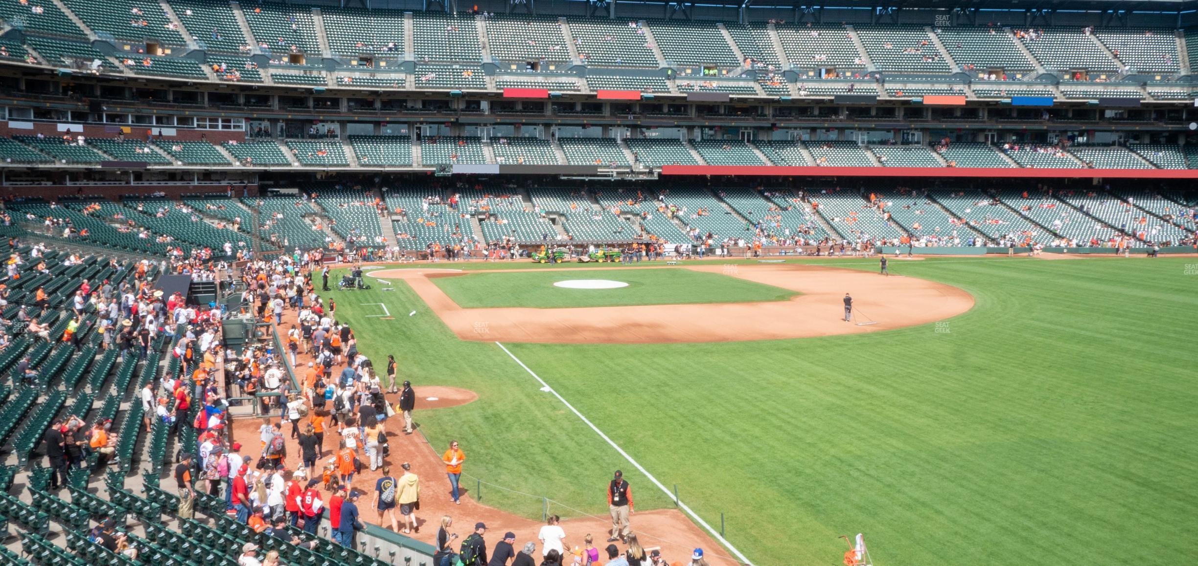 Seating view for Oracle Park Section Arcade 150