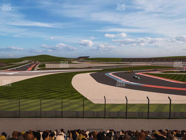 Seating view for Circuit of The Americas Section Turn 15 Grandstand 1