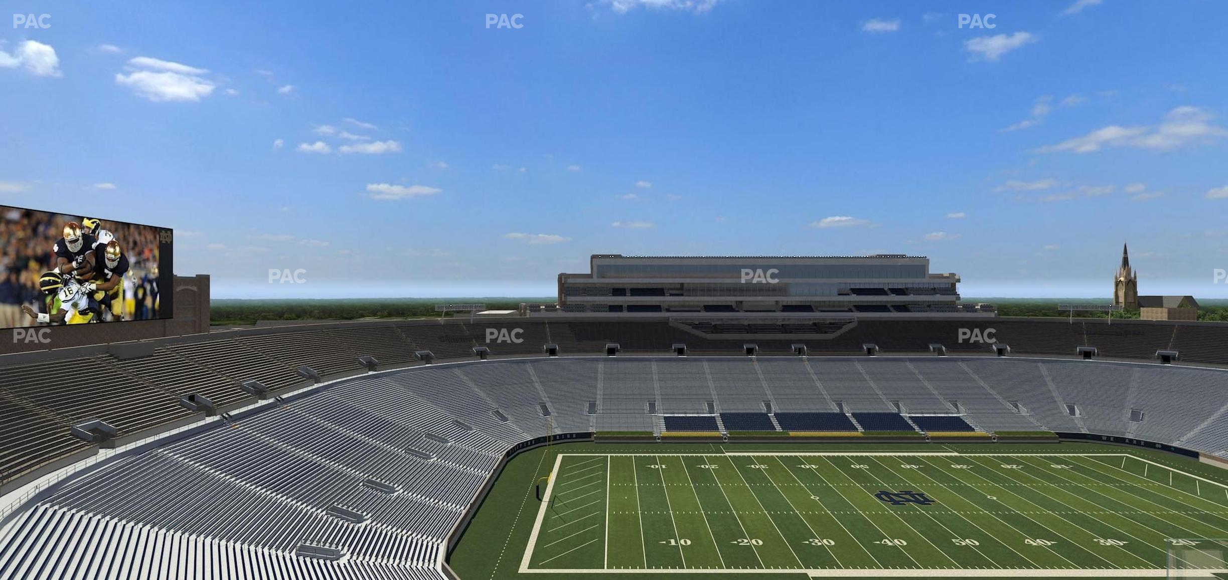 Seating view for Notre Dame Stadium Section Corbett Club 811