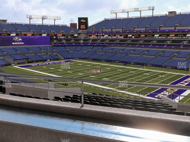 Seating view for M&T Bank Stadium Section Suite 307