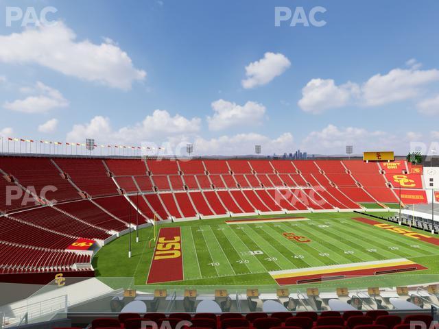 Seating view for Los Angeles Memorial Coliseum Section Club 411