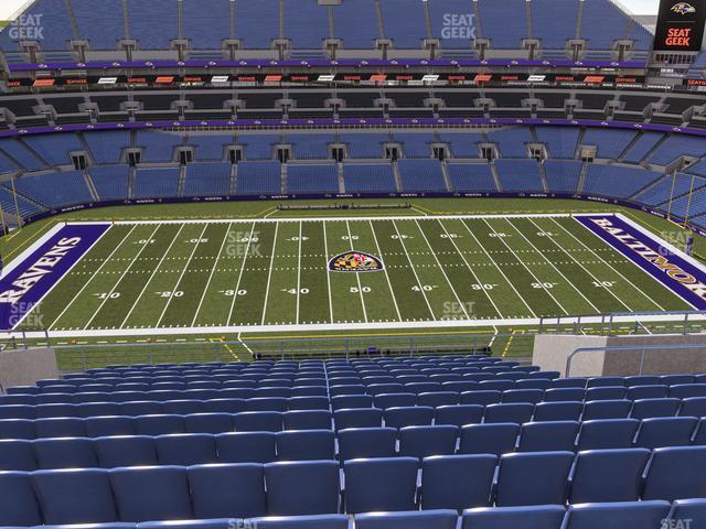 Seating view for M&T Bank Stadium Section 500