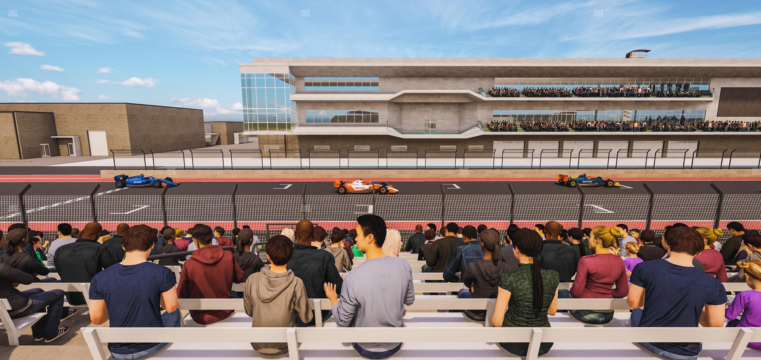 Seating view for Circuit of The Americas Section Main Grandstand Loge 3 A