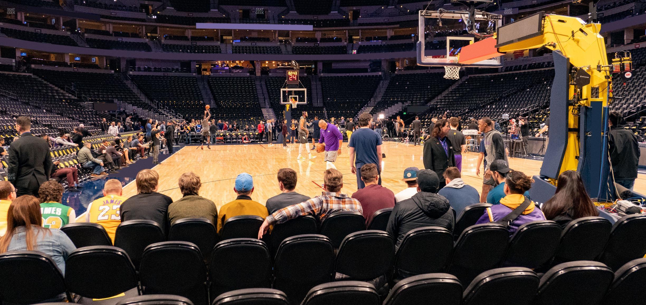 Seating view for Ball Arena Section Courtside 116