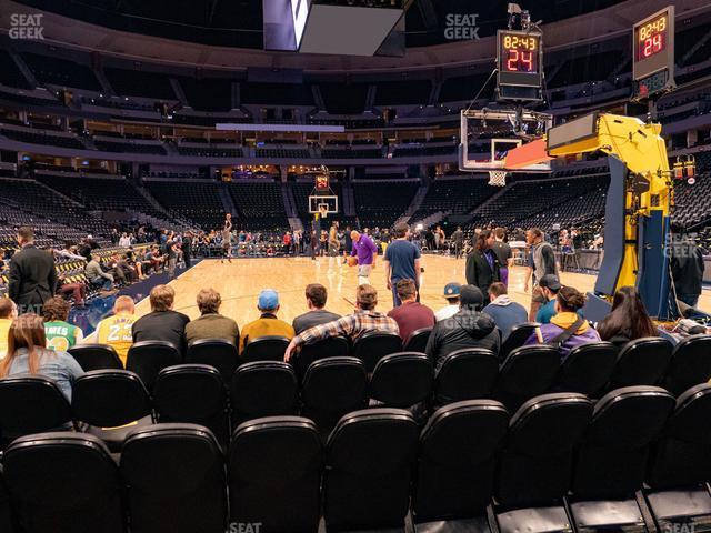 Seating view for Ball Arena Section Courtside 116