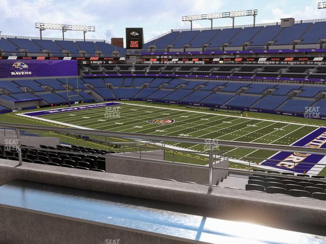 Seating view for M&T Bank Stadium Section Suite 308