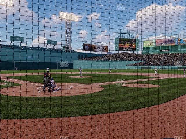 Seating view for Fenway Park Section Home Plate Dugout Box 42