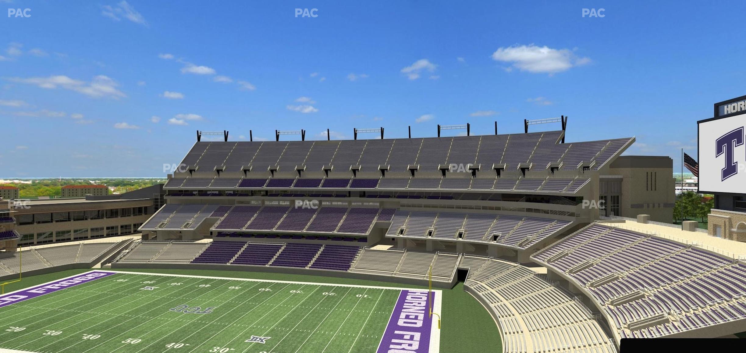 Seating view for Amon G. Carter Stadium Section Loge Box 324