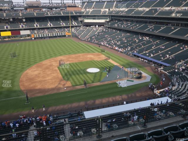 Seating view for Coors Field Section Lower 340