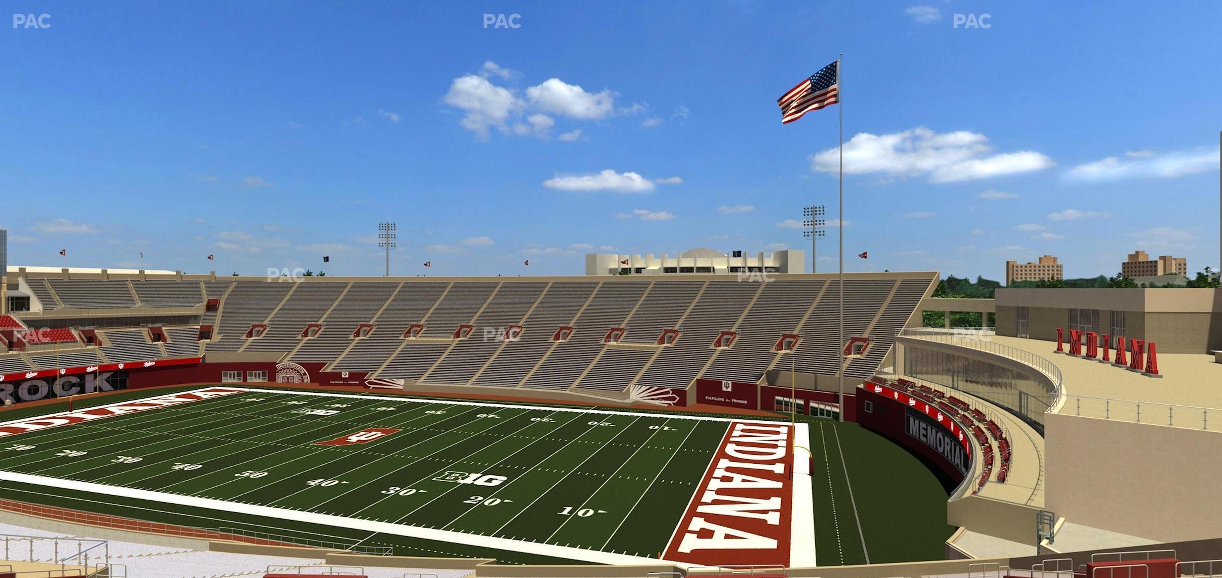 Seating view for Memorial Stadium - Indiana Section 102