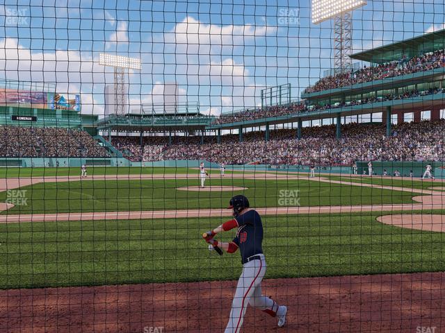 Seating view for Fenway Park Section Dugout Box 60