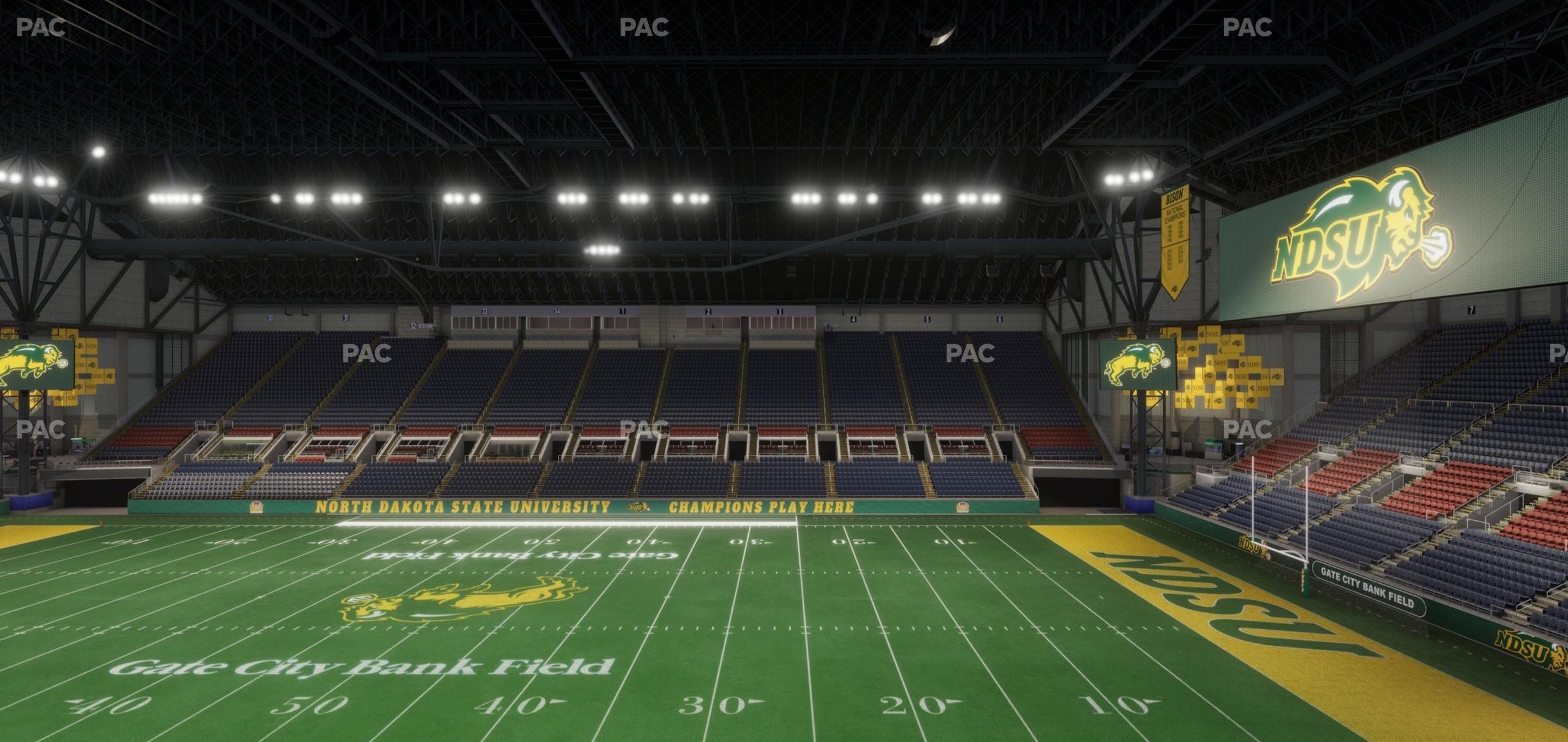 Seating view for Fargodome Section Elevated 16